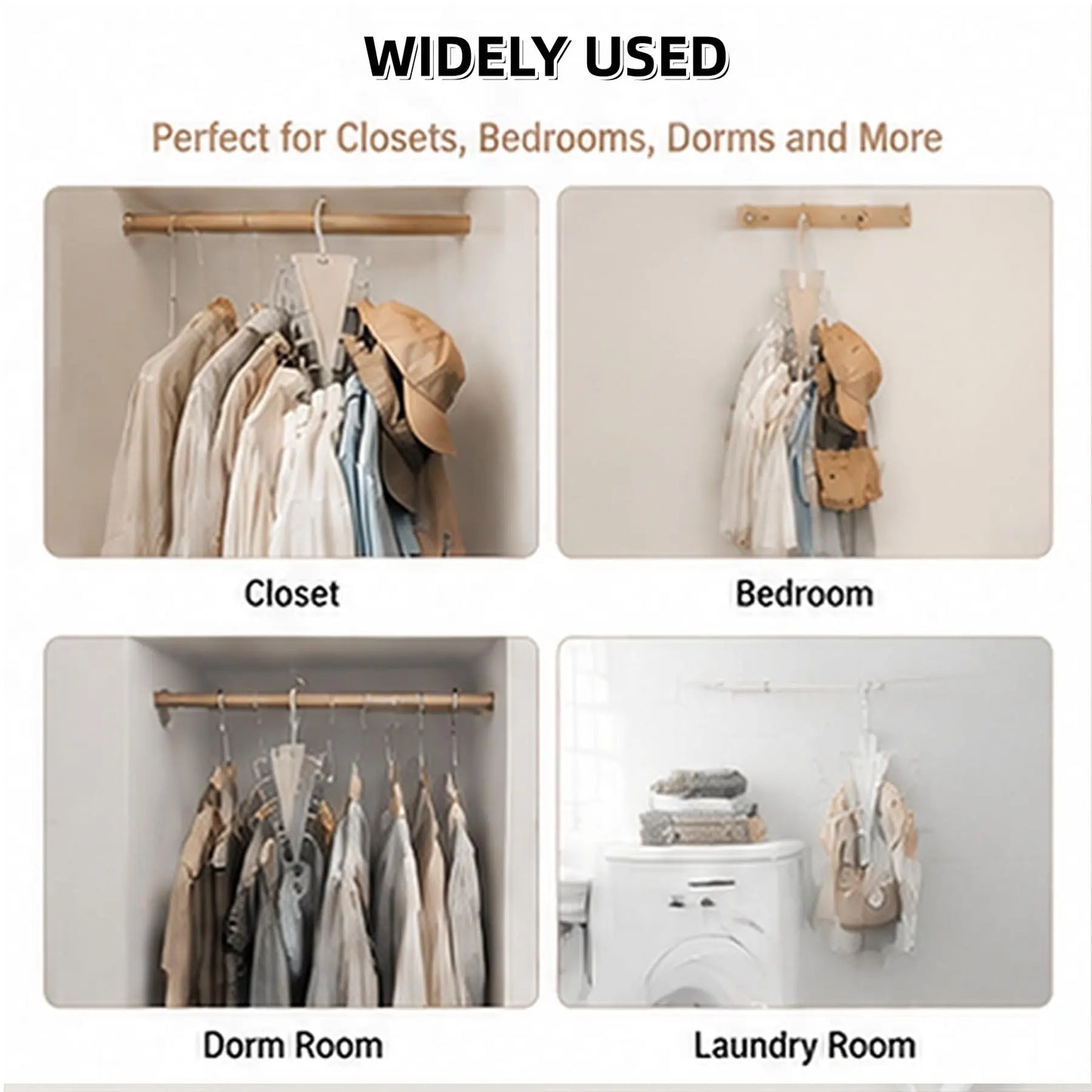 V Shaped Double-Sided Closet Organizer Hanger, 360° Rotatable Space Saving Clothes Hanger Organizer, Multi-Layer Vertical Storage Rack with 12 Hooks for Shirts, Jackets, Pants