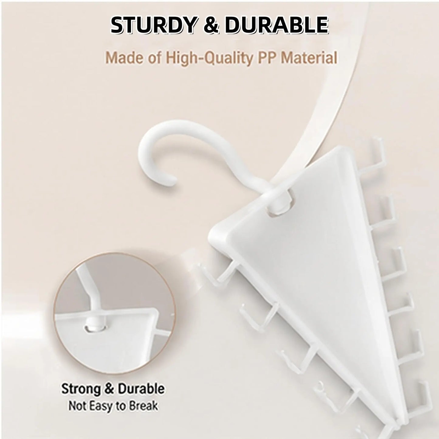 V Shaped Double-Sided Closet Organizer Hanger, 360° Rotatable Space Saving Clothes Hanger Organizer, Multi-Layer Vertical Storage Rack with 12 Hooks for Shirts, Jackets, Pants