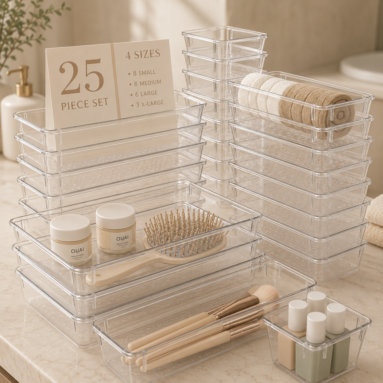 The 25-Piece Drawer Organiser Set