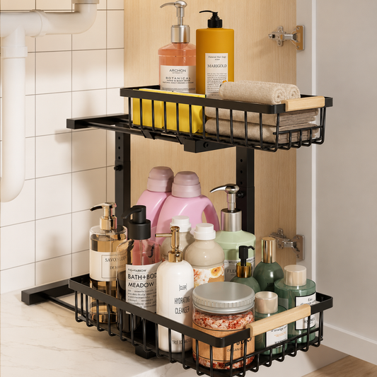 The Adjustable Under-Sink Kitchen Organiser - main image, 1 Pack
