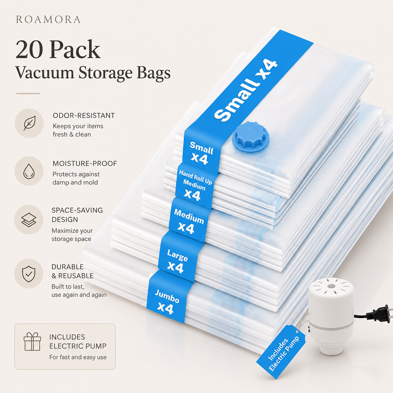 The Vacuum Storage Bag Set (20 Pack)