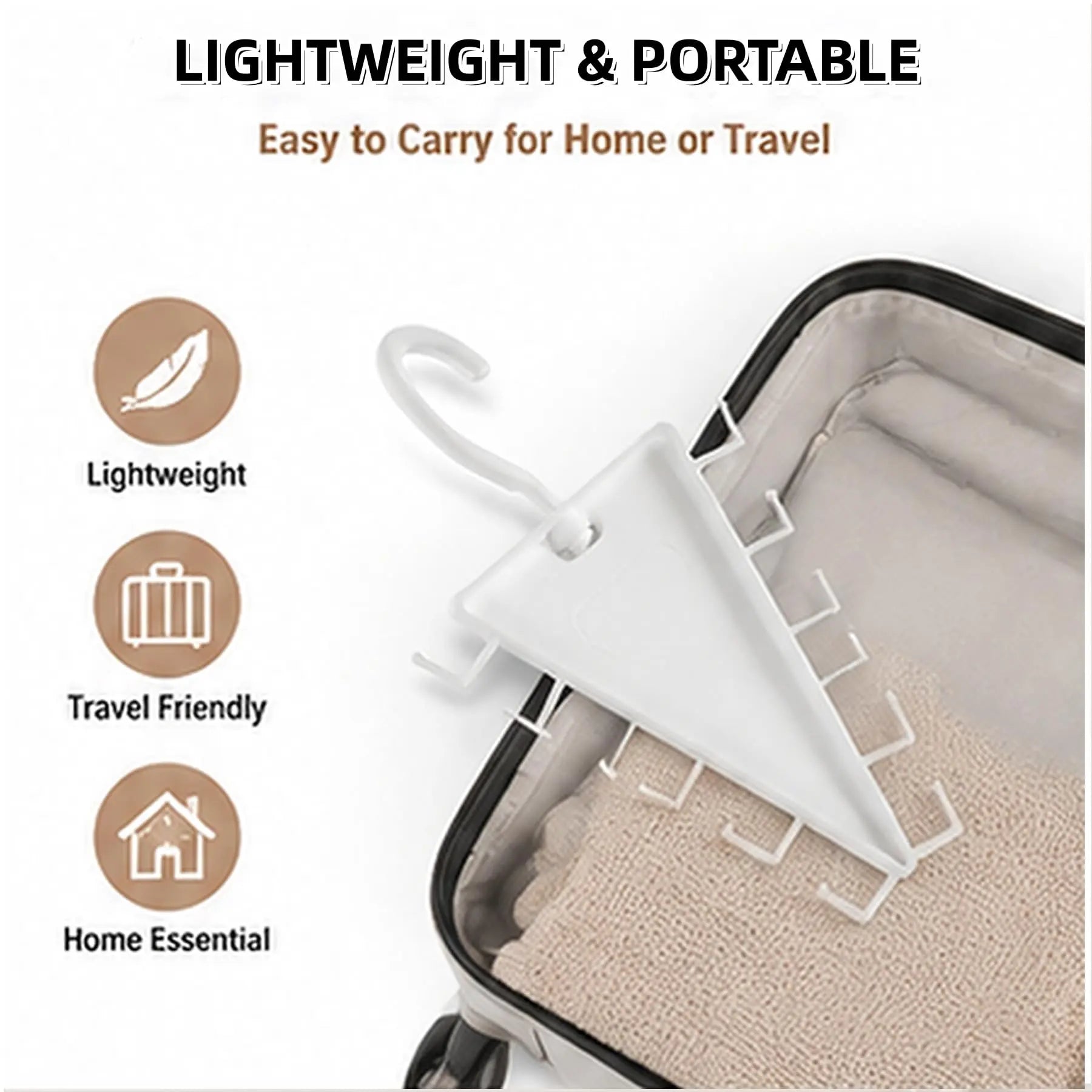 V Shaped Double-Sided Closet Organizer Hanger, 360° Rotatable Space Saving Clothes Hanger Organizer, Multi-Layer Vertical Storage Rack with 12 Hooks for Shirts, Jackets, Pants